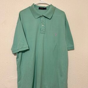 Polo Ralph Lauren Men's‎ XL Tall Mint Green Lavender Pony Short Sleeve